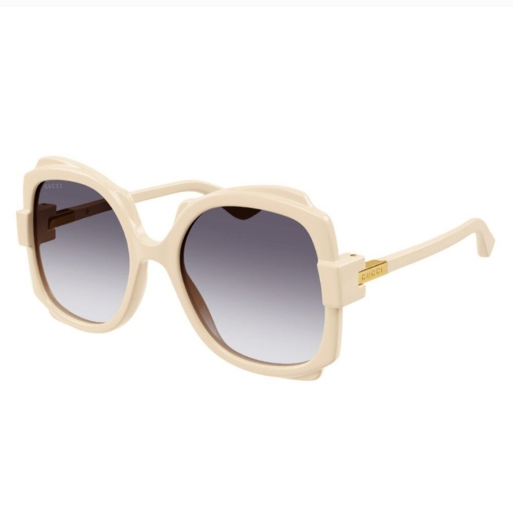 Gucci Cream Oversized Sunglasses